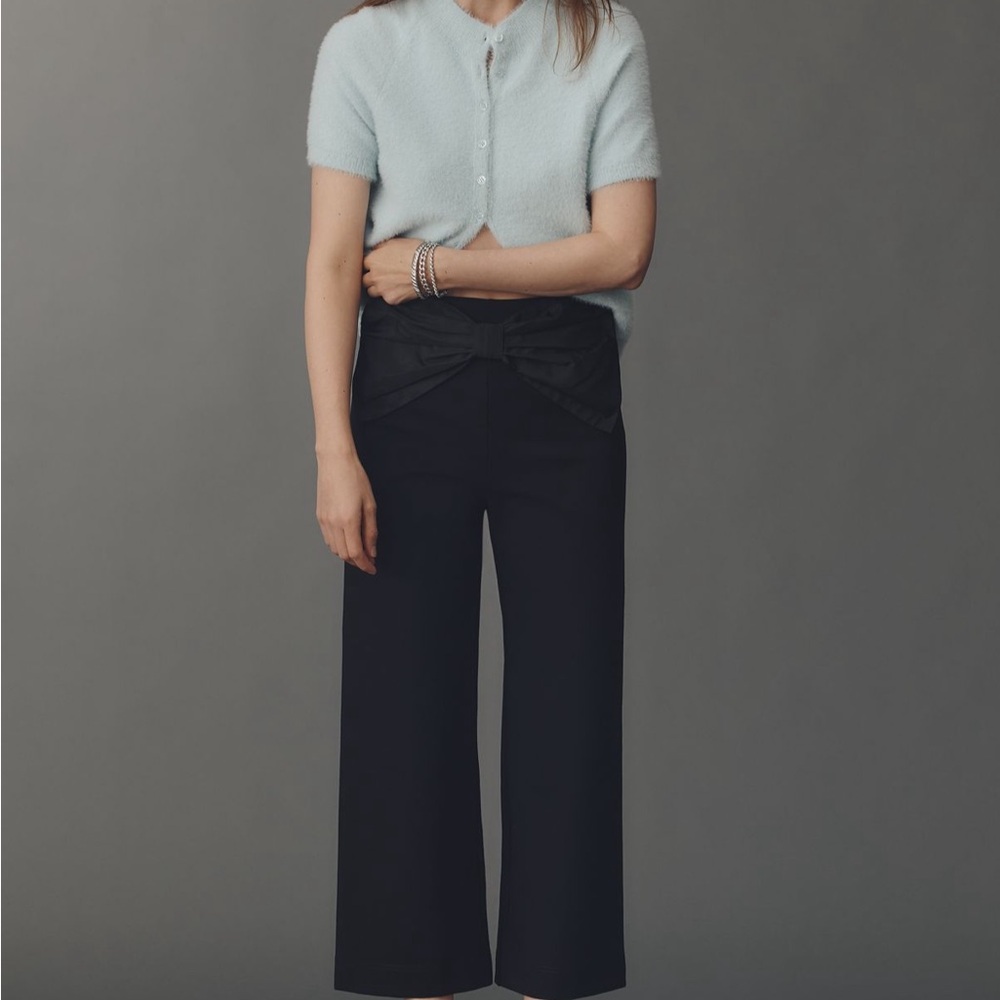 NWT Anthropologie The Colette Crop Bow-Waist Pants by Maeve 27p & 28p - Picture 2 of 8